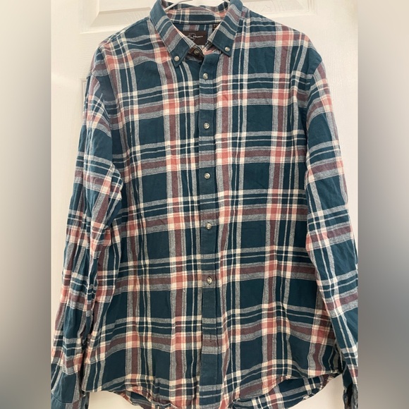 🤗  3/$20  Black Brown 1826 Sz XL Chest 48"  Men's Plaid Flannel Shirt  B27 - Picture 2 of 8